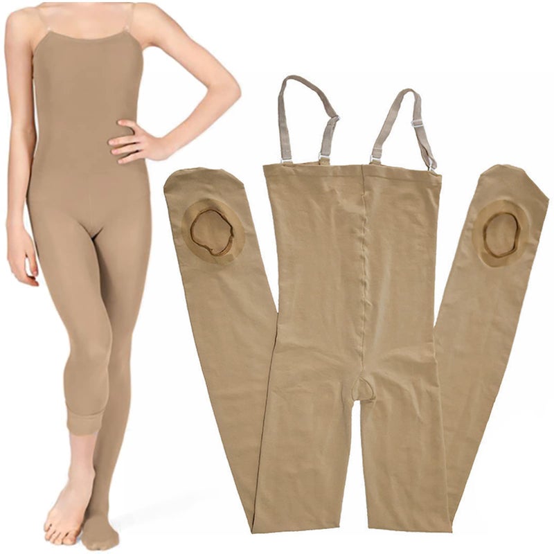 DANCE YOU DANCEYOU Full Body Tights Convertible Tights Girl Women for Dance Performances Cosplay, 3 Sizes, XL - Image 1
